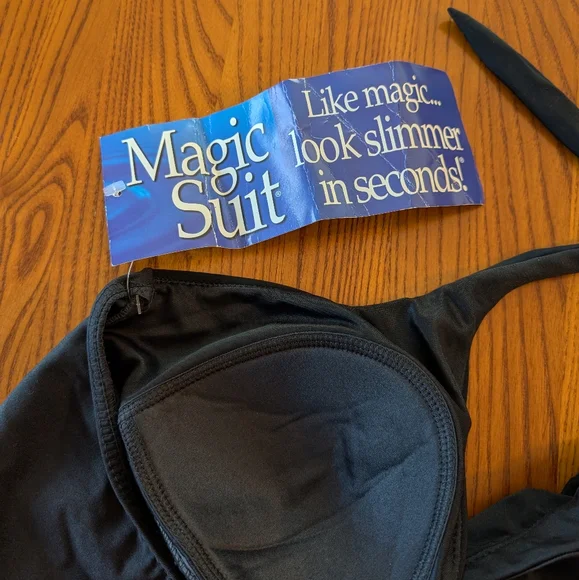 Magic Suit Black 1-Piece Halter Style Swimsuit, Size 12 - NEW - Picture 2 of 9